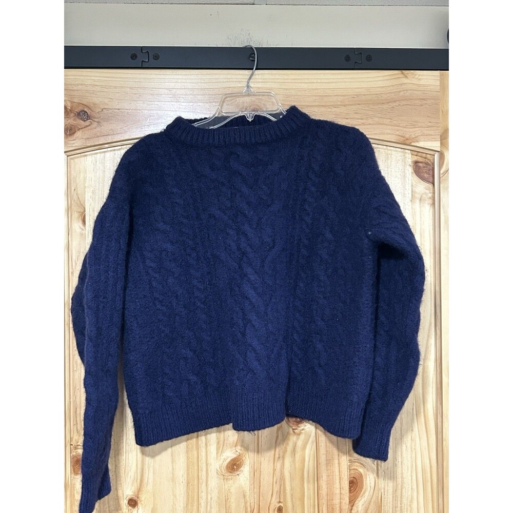 Bonner Of Ireland Women’s Wool Sweater Pure New Wool Navy Blue Pullover Size M